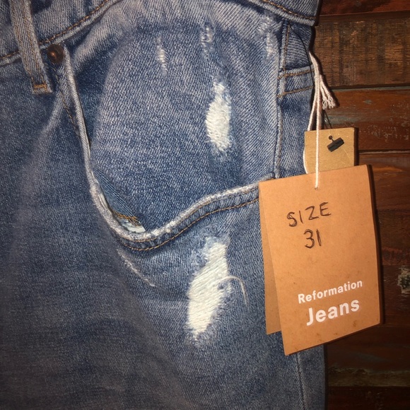 NWT Reformation Cropped Flood Jeans Olympia 31 - Picture 4 of 5